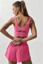 Slit Detail Sports Bra