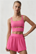 Slit Detail Sports Bra