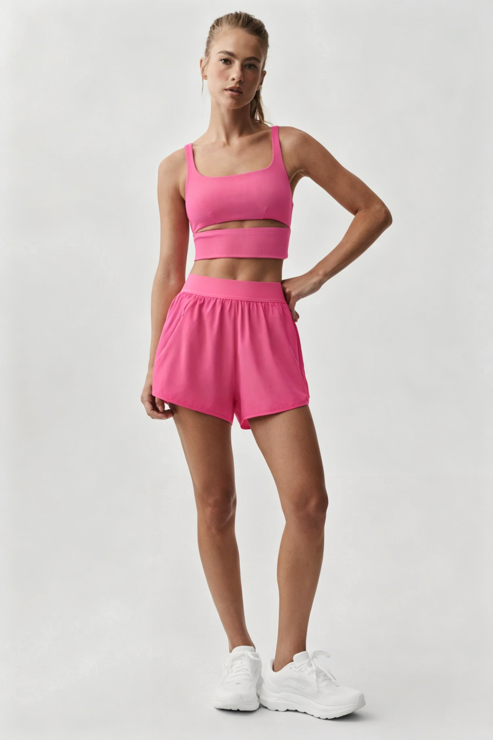 Slit Detail Sports Bra